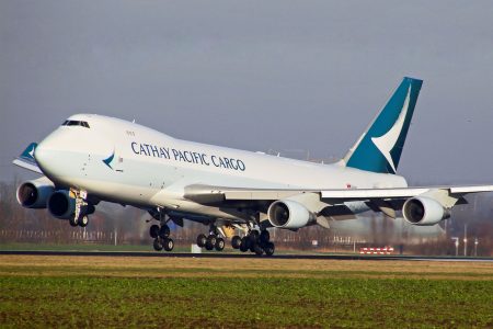 Cathay Cargo aircraft on runway