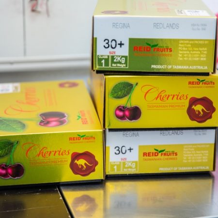Reid Fruits cherry boxes