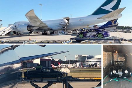 Automotive shipments on Cathay aircraft