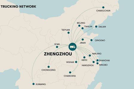Map of Zhengzhou trucking network