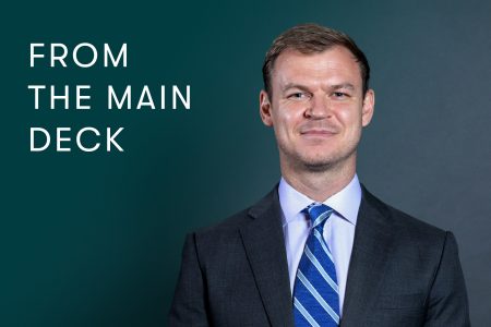 Chris Bowden photo with image text 'from the main deck'